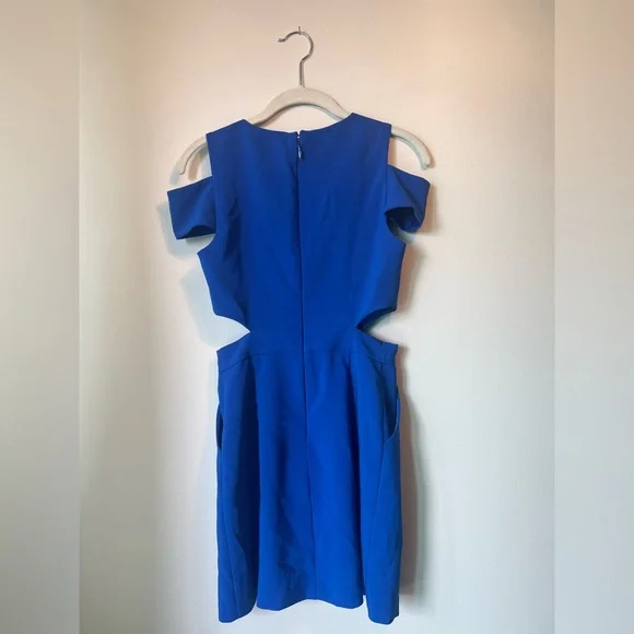 BEBE Cold Shoulder Dress / Royal Blue / US 4 - Picture 2 of 7